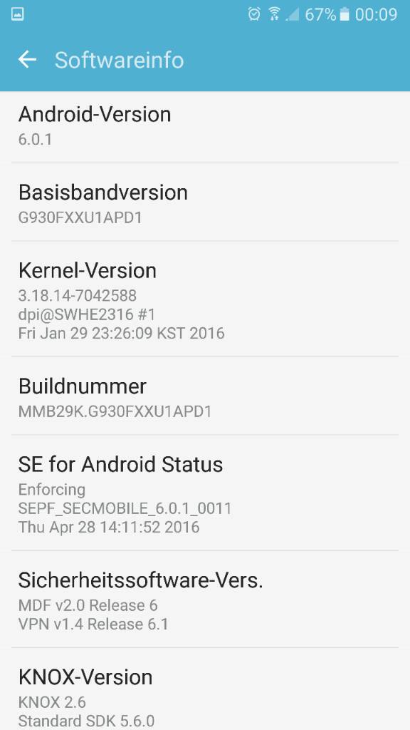 Samsung Galaxy S7 - Probleme beim Laden eines Updates ...